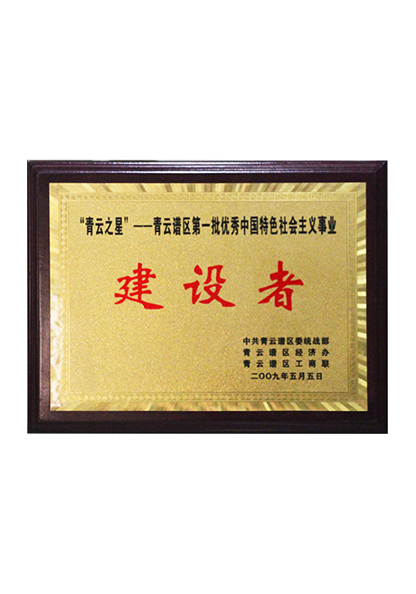 2009年青云谱第一(yi)批(pi)优秀(xiu)中国特色社会主(zhu)义事业建设(she)者